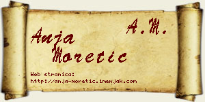 Anja Moretić vizit kartica